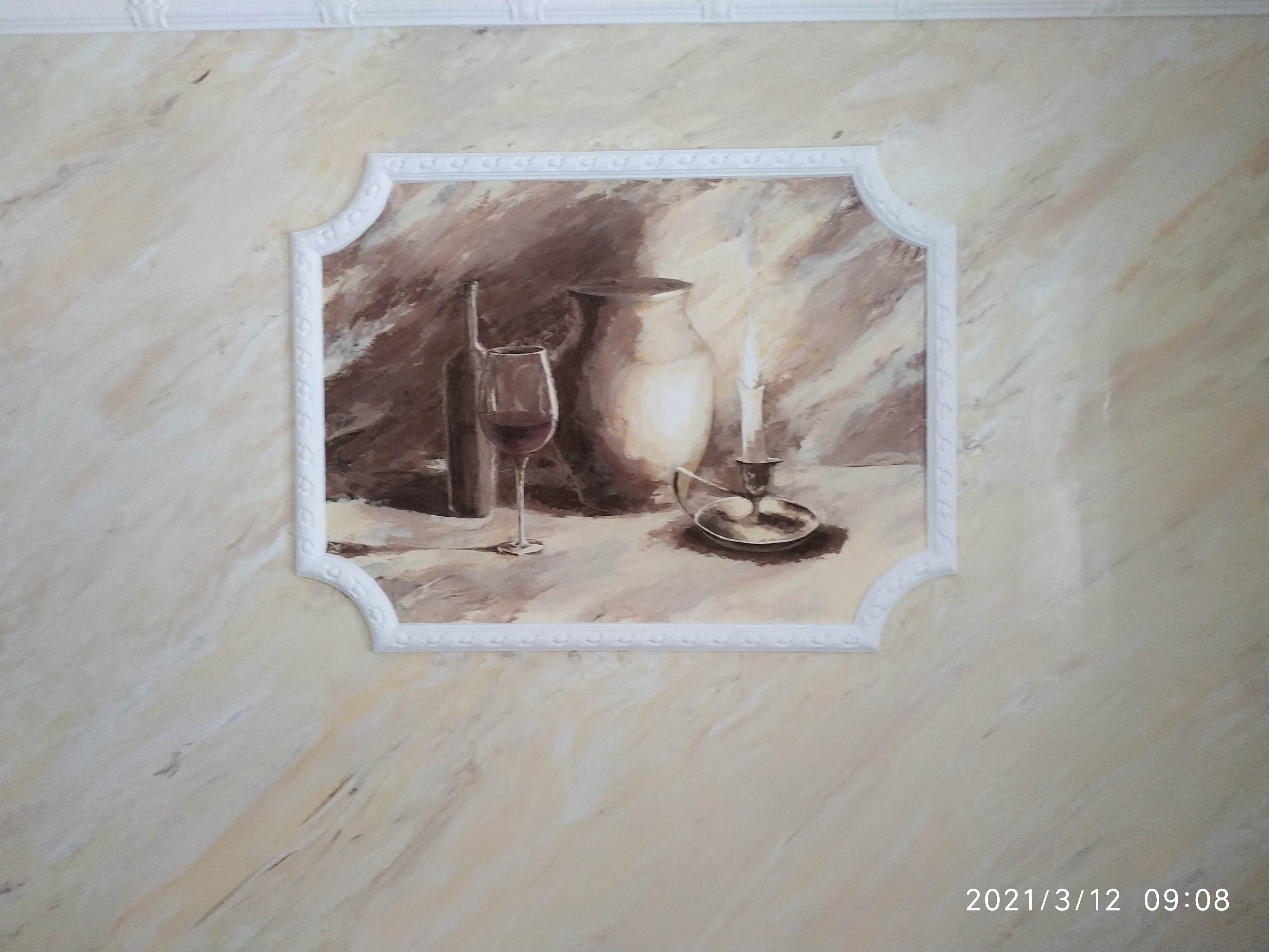 Benátský štuk - umělecký motiv zátiší ve štuku